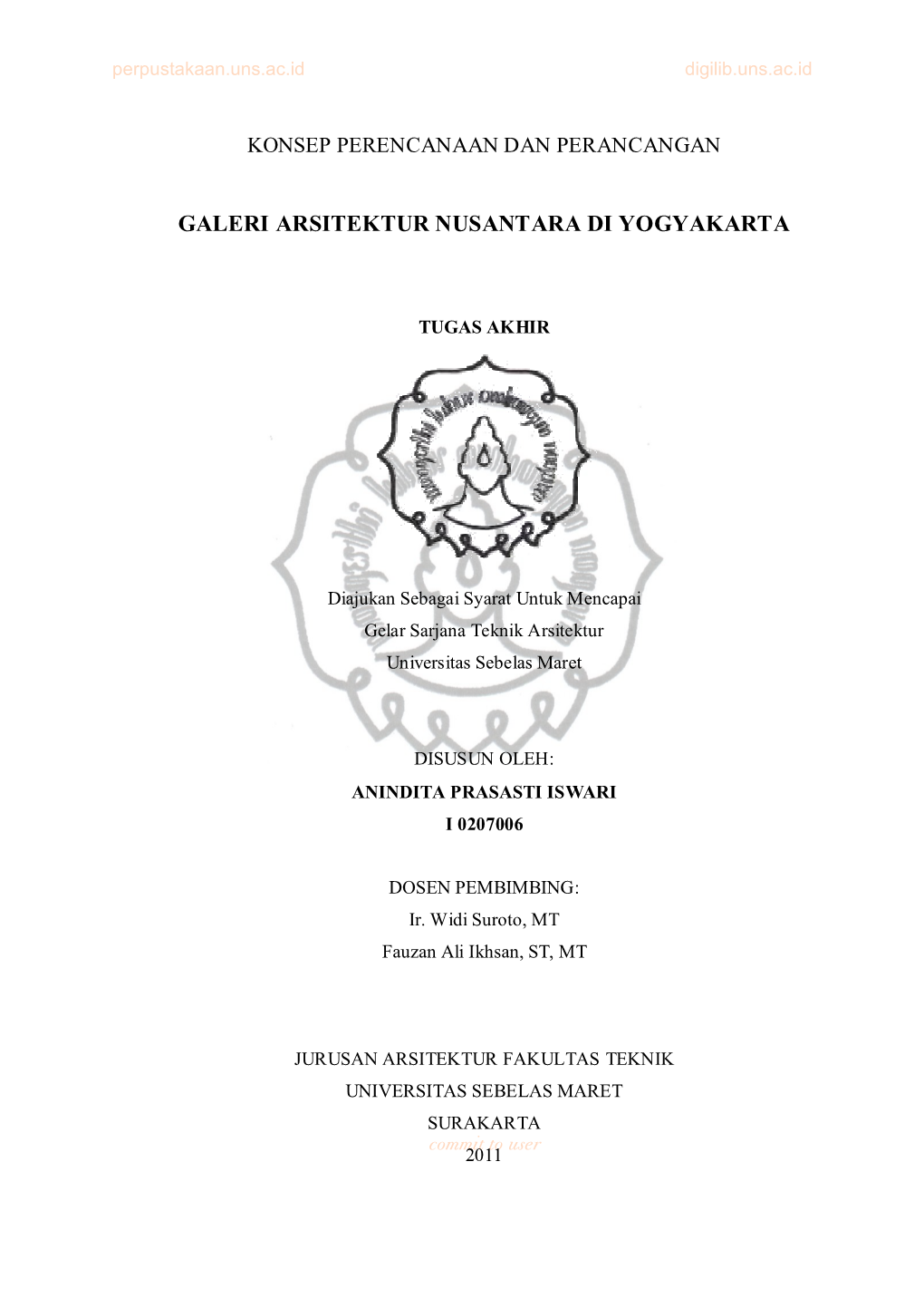 Galeri Arsitektur Nusantara Di Yogyakarta