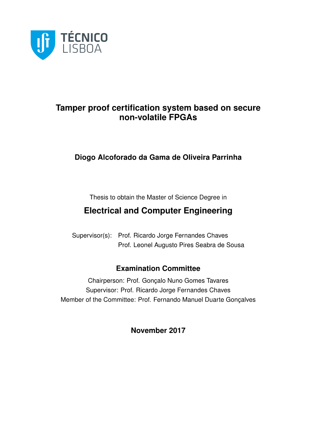 Tamper Proof Certification System Based on Secure Non-Volatile