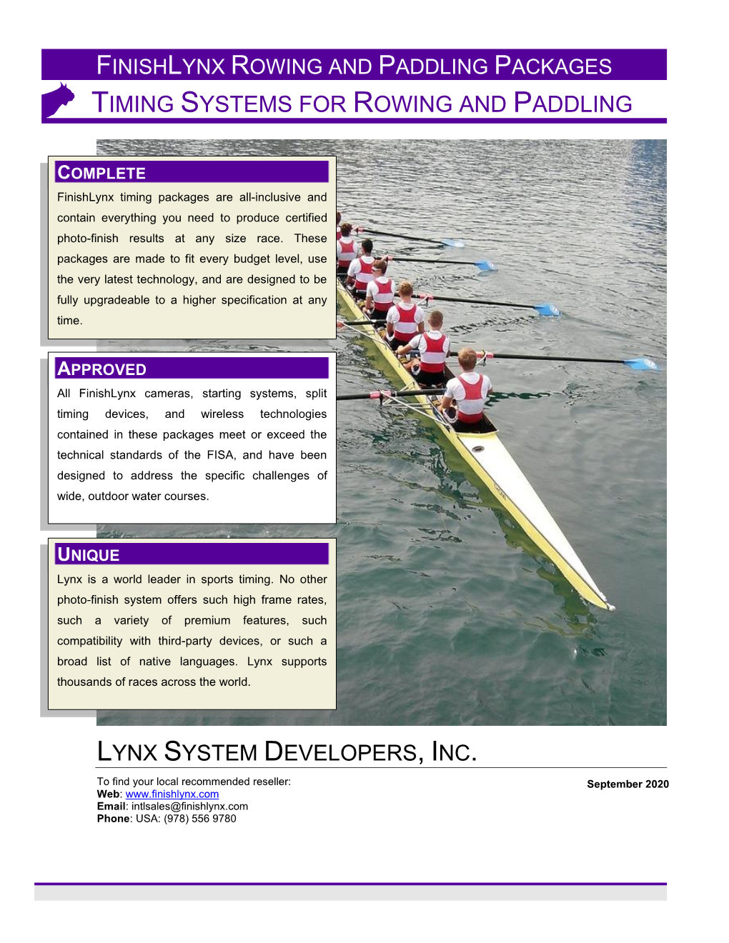 Timing Systems for Rowing and Paddling