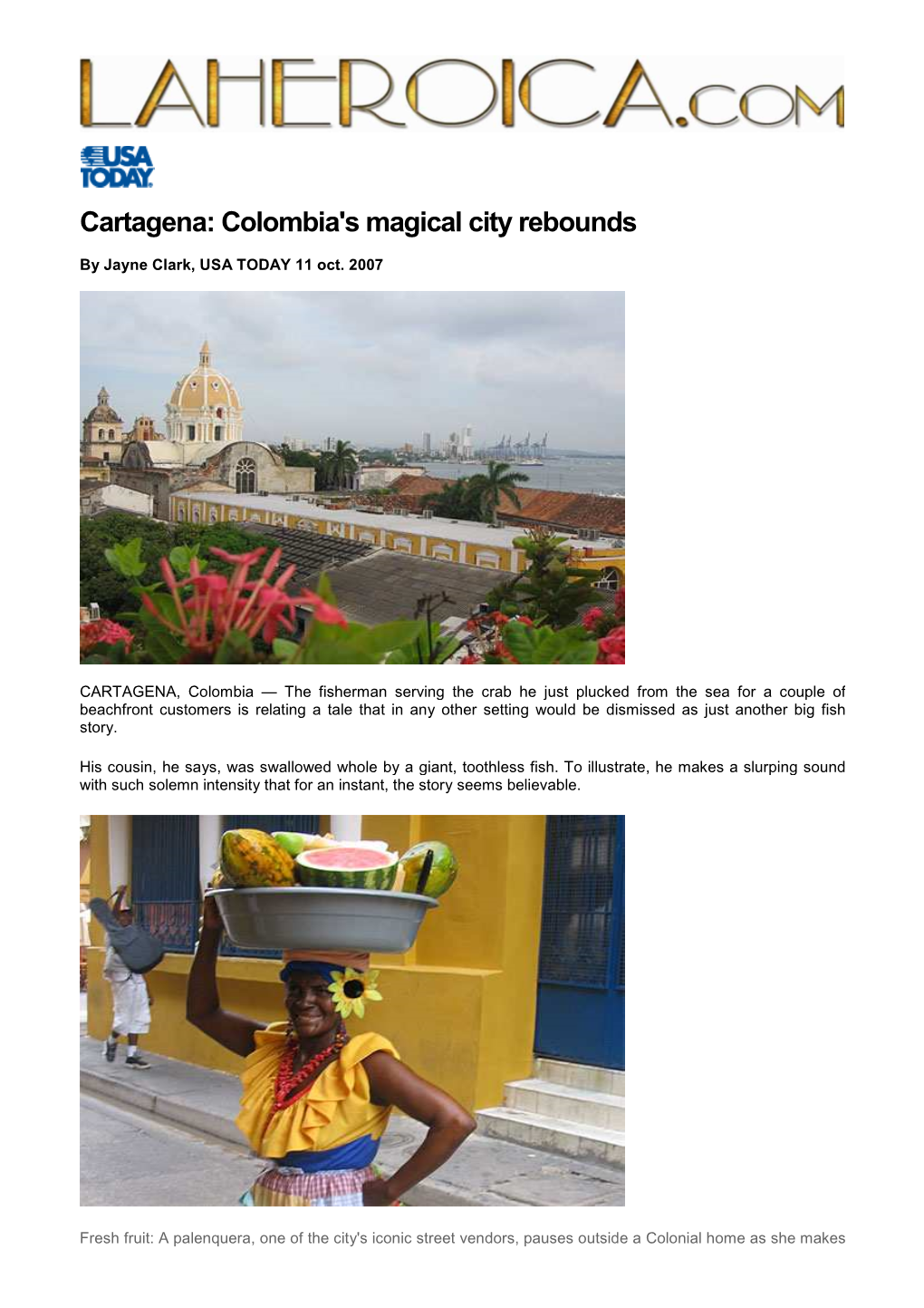 Cartagena: Colombia's Magical City Rebounds