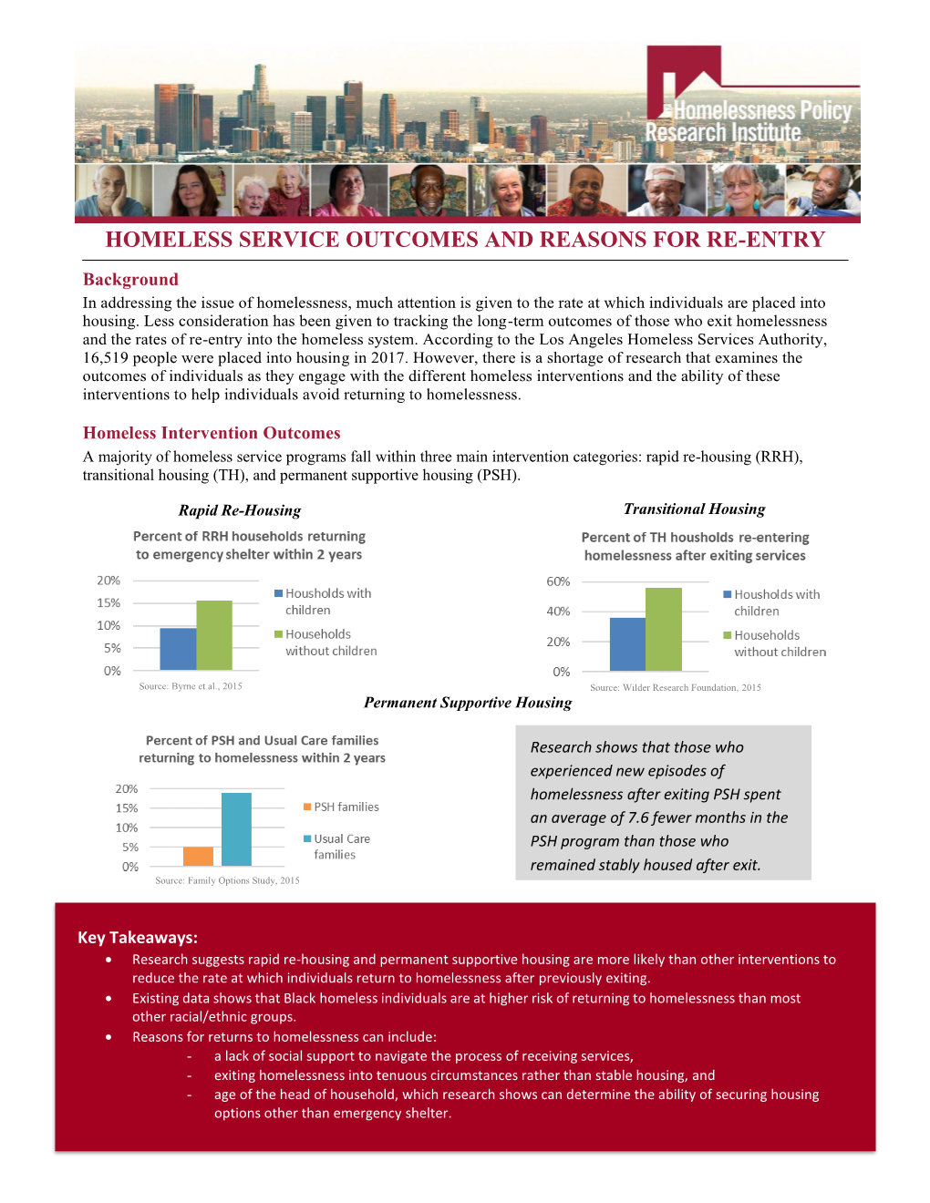 Homeless Service Outcomes and Reasons for Re-Entry