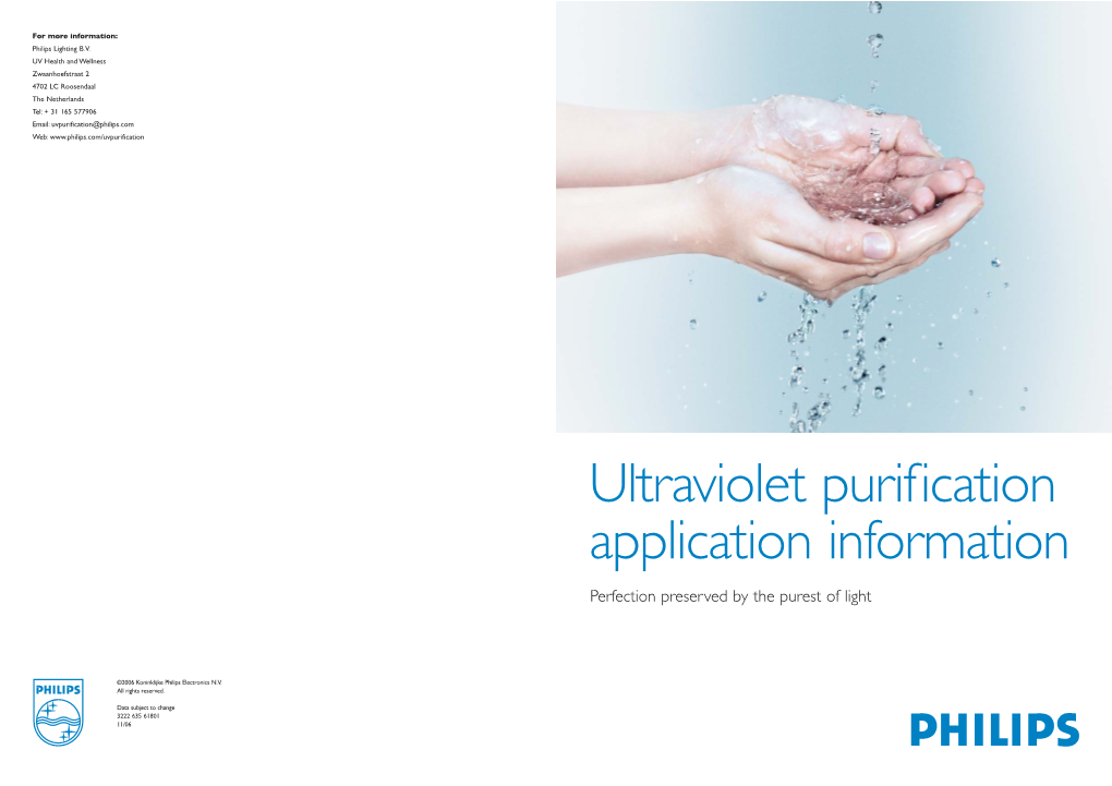 Ultraviolet Purification Application Information