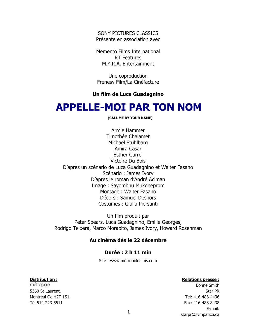 Appelle-Moi Par Ton Nom