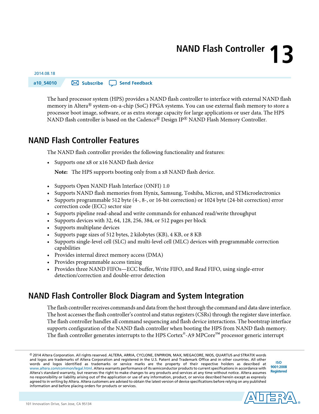 NAND Flash Controller 13 2014.08.18