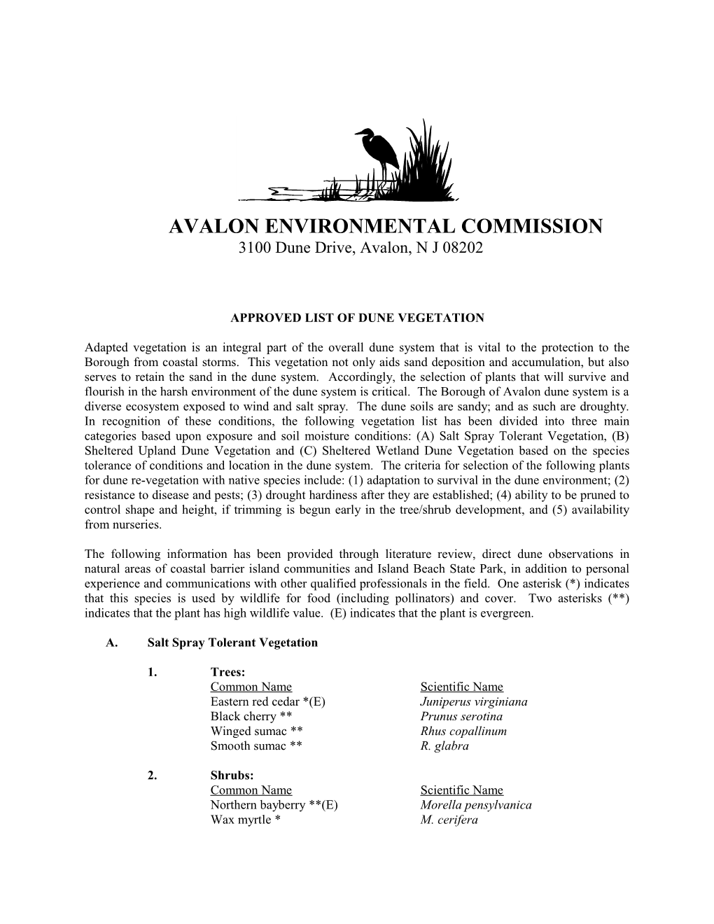 Avalon Environmental Commission