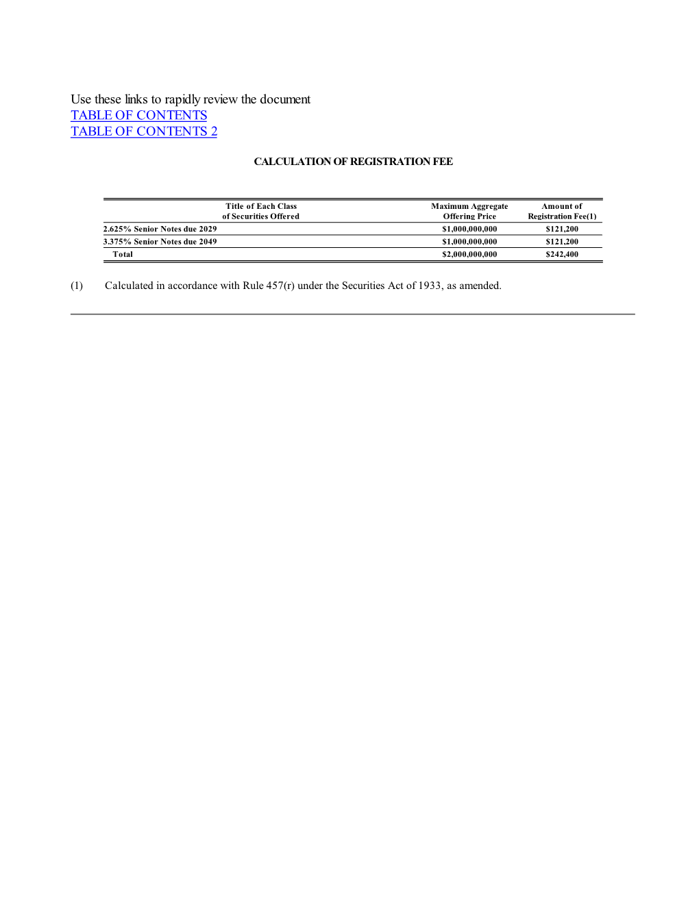 Use These Links to Rapidly Review the Document TABLE of CONTENTS TABLE of CONTENTS 2