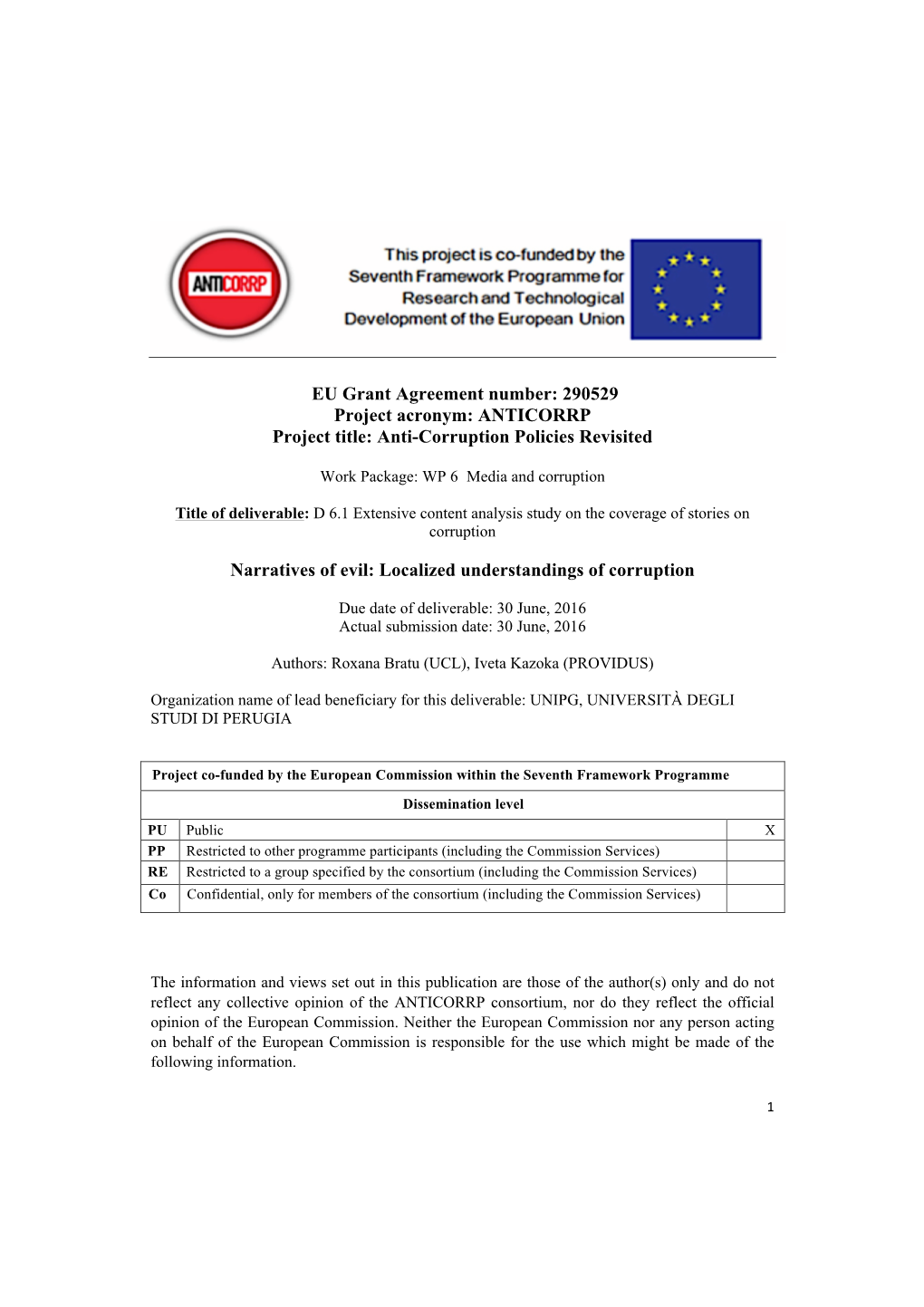 ANTICORRP Project Title: Anti-Corruption Policies Revisited