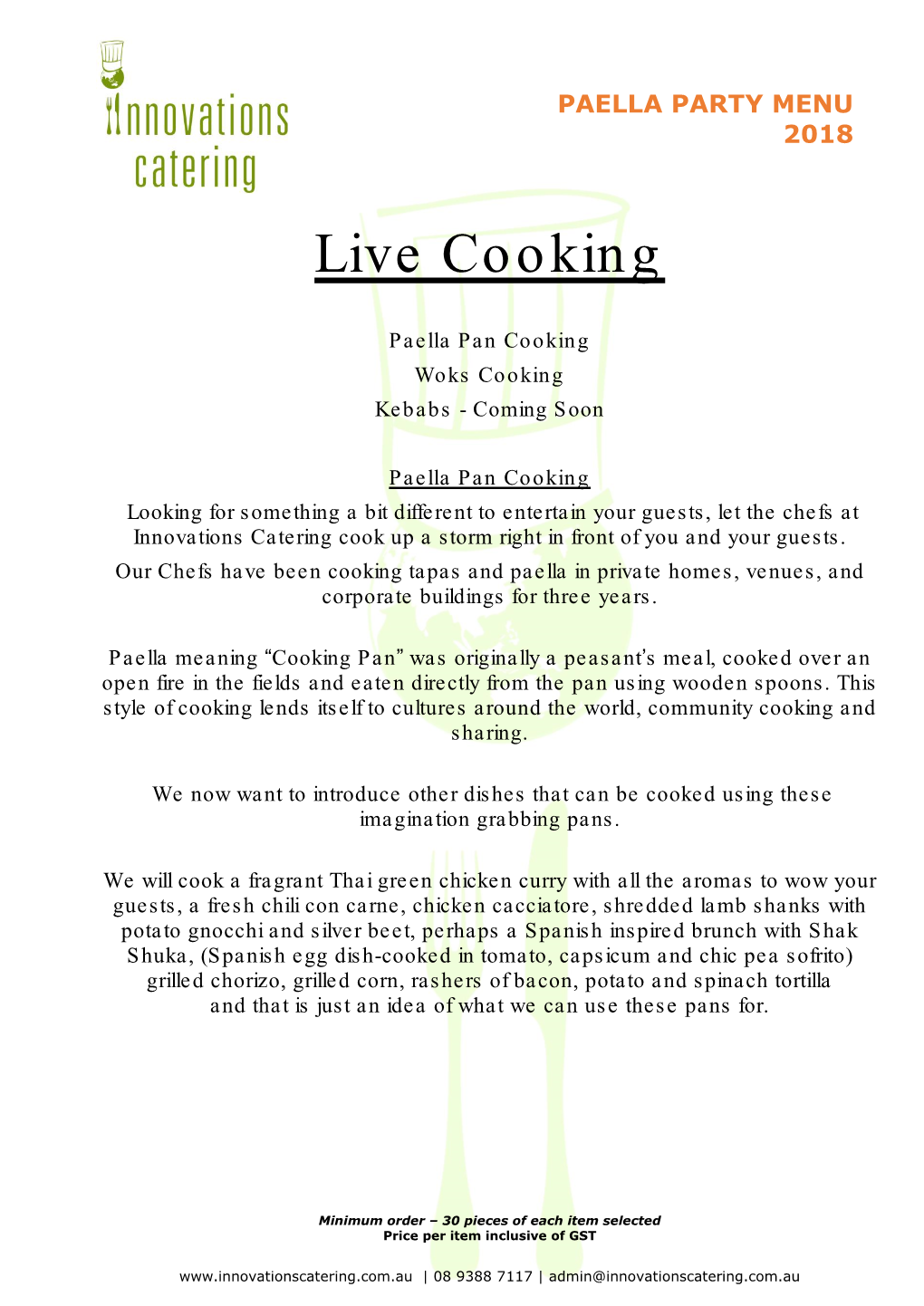 Live Cooking