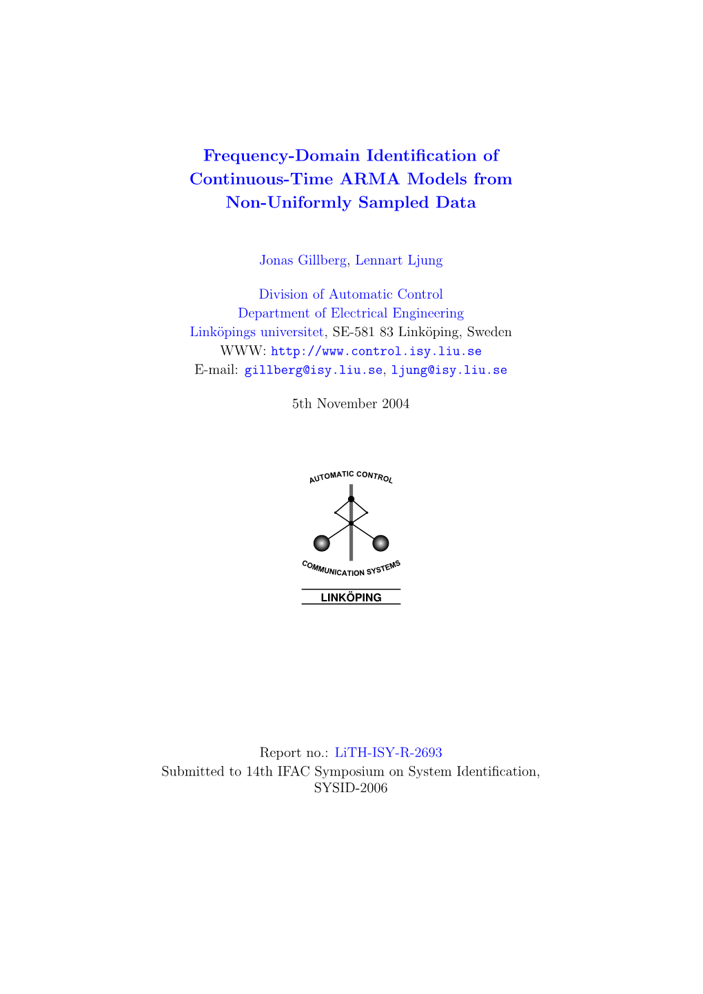 Frequency-Domain Identification of Continuous-Time ARMA Models