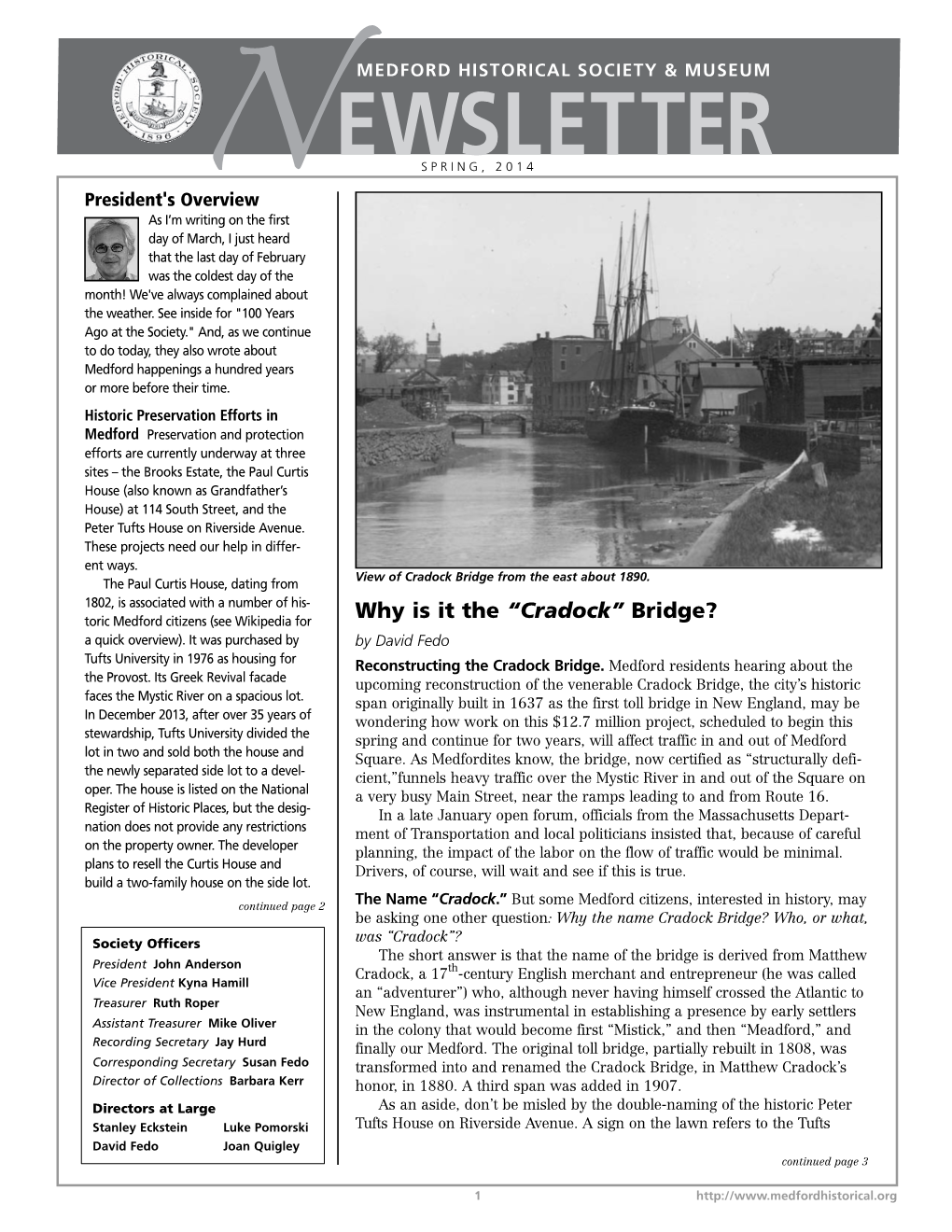 Spring 2014 Newsletter