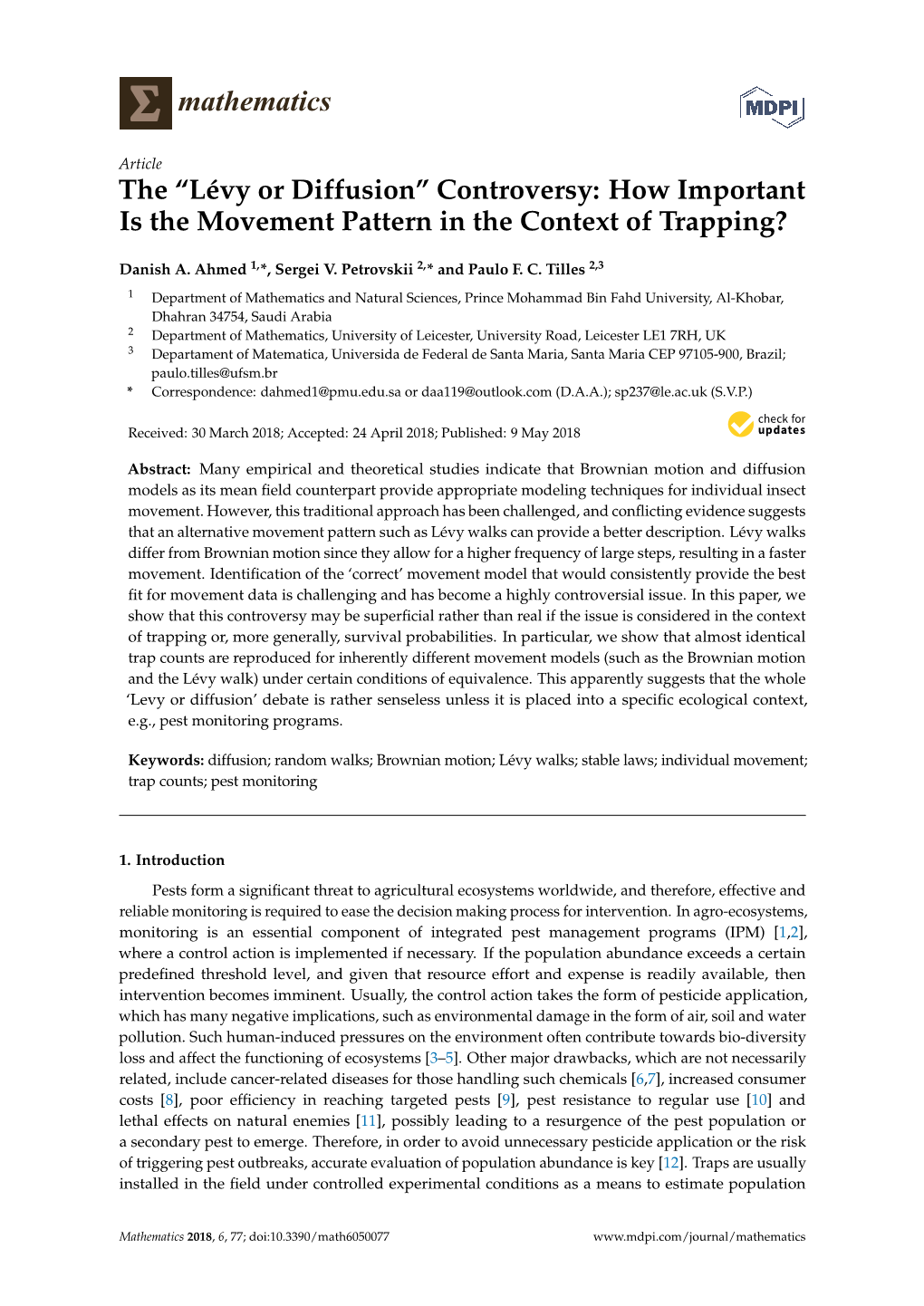 The “Lévy Or Diffusion” Controversy: How Important Is the Movement Pattern in the Context of Trapping?