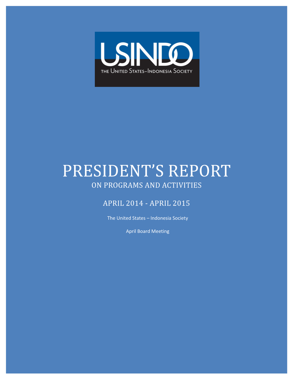 President's Report