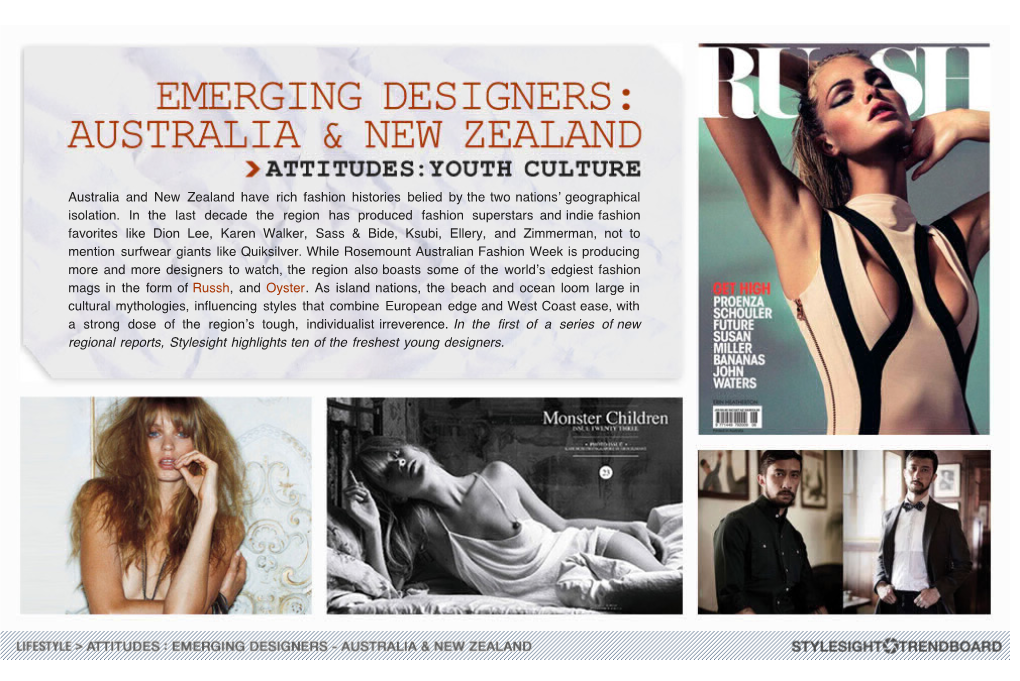 Emerging Designers Australia and New Zealand