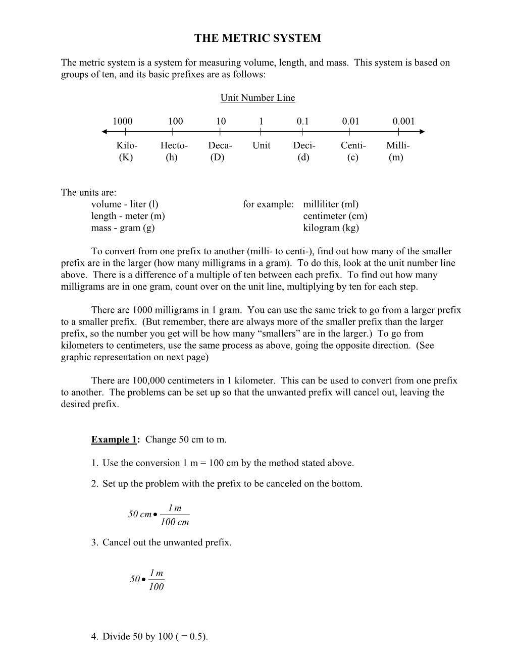 The Metric System