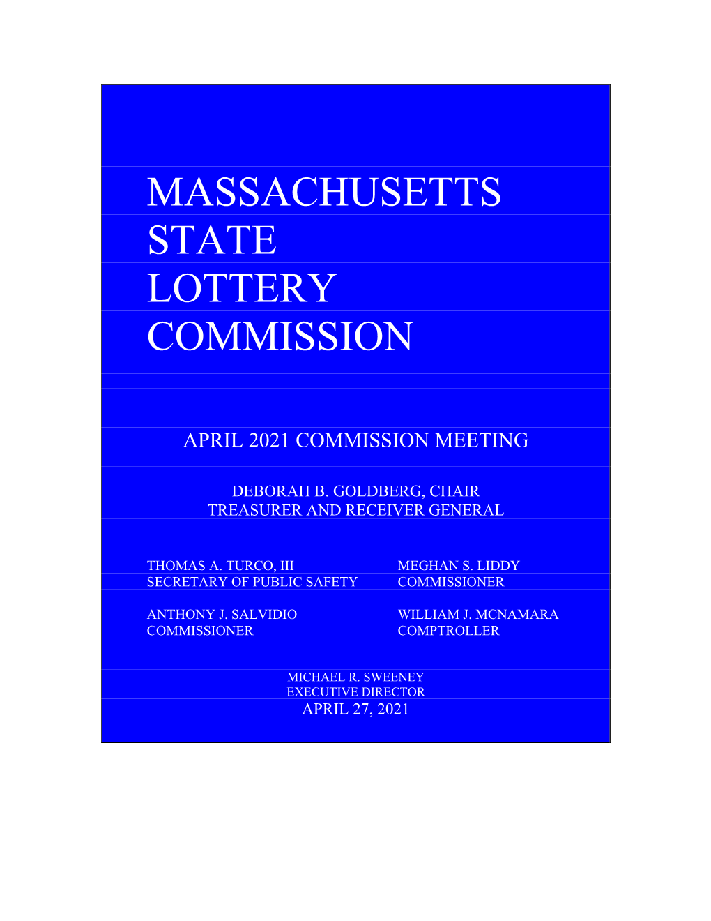 Massachusetts State Lottery Commission