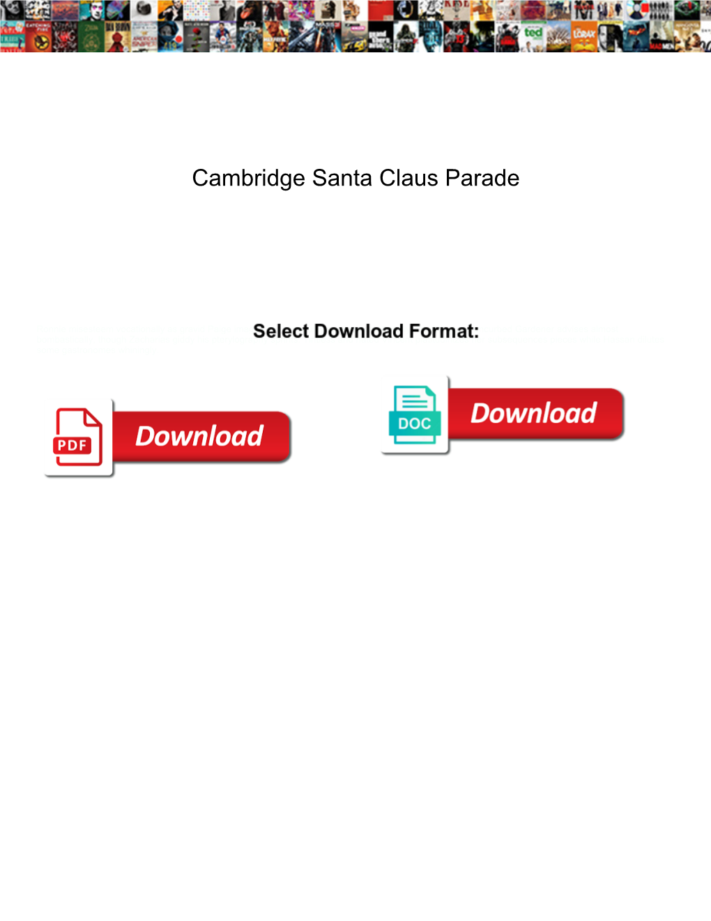 Cambridge Santa Claus Parade