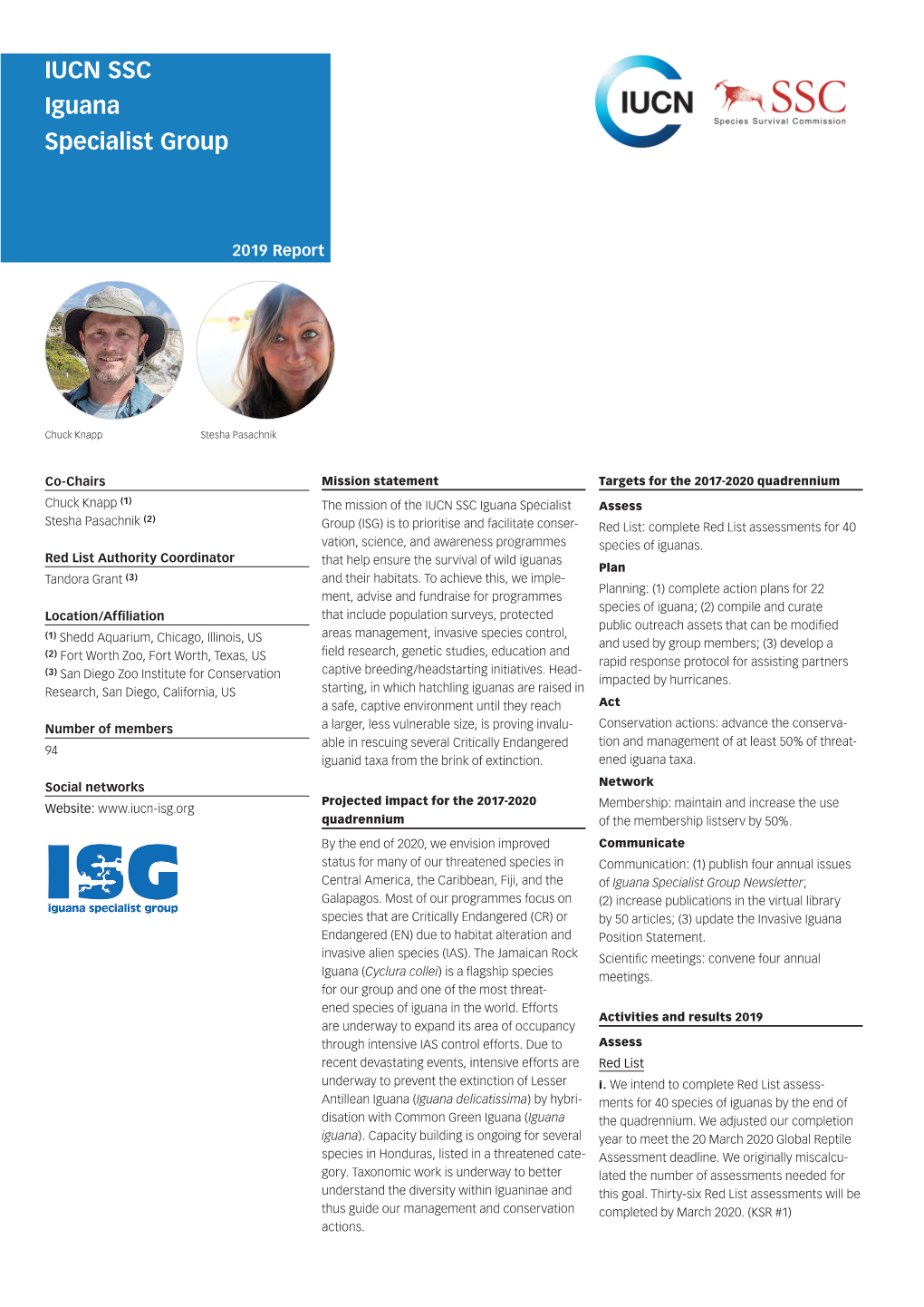 2019 ISG Report