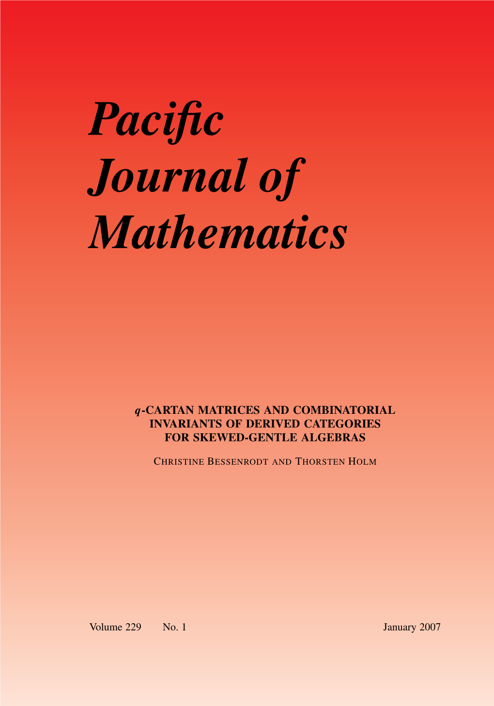 Q-Cartan Matrices and Combinatorialinvariants of Derived