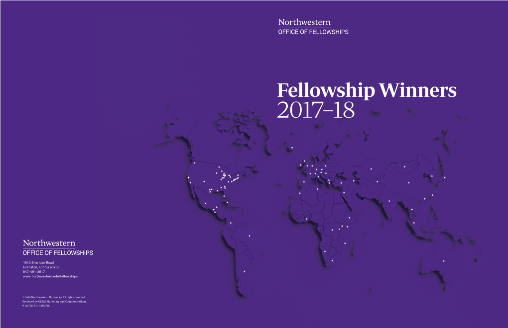2017–2018 Fellowship Winners Booklet