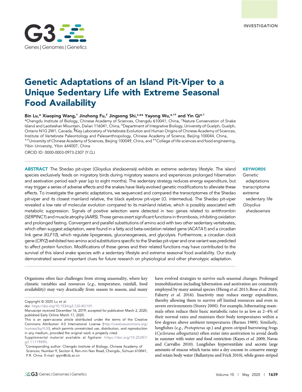 Genetic Adaptations of an Island Pit-Viper to a Unique Sedentary Life with Extreme Seasonal Food Availability
