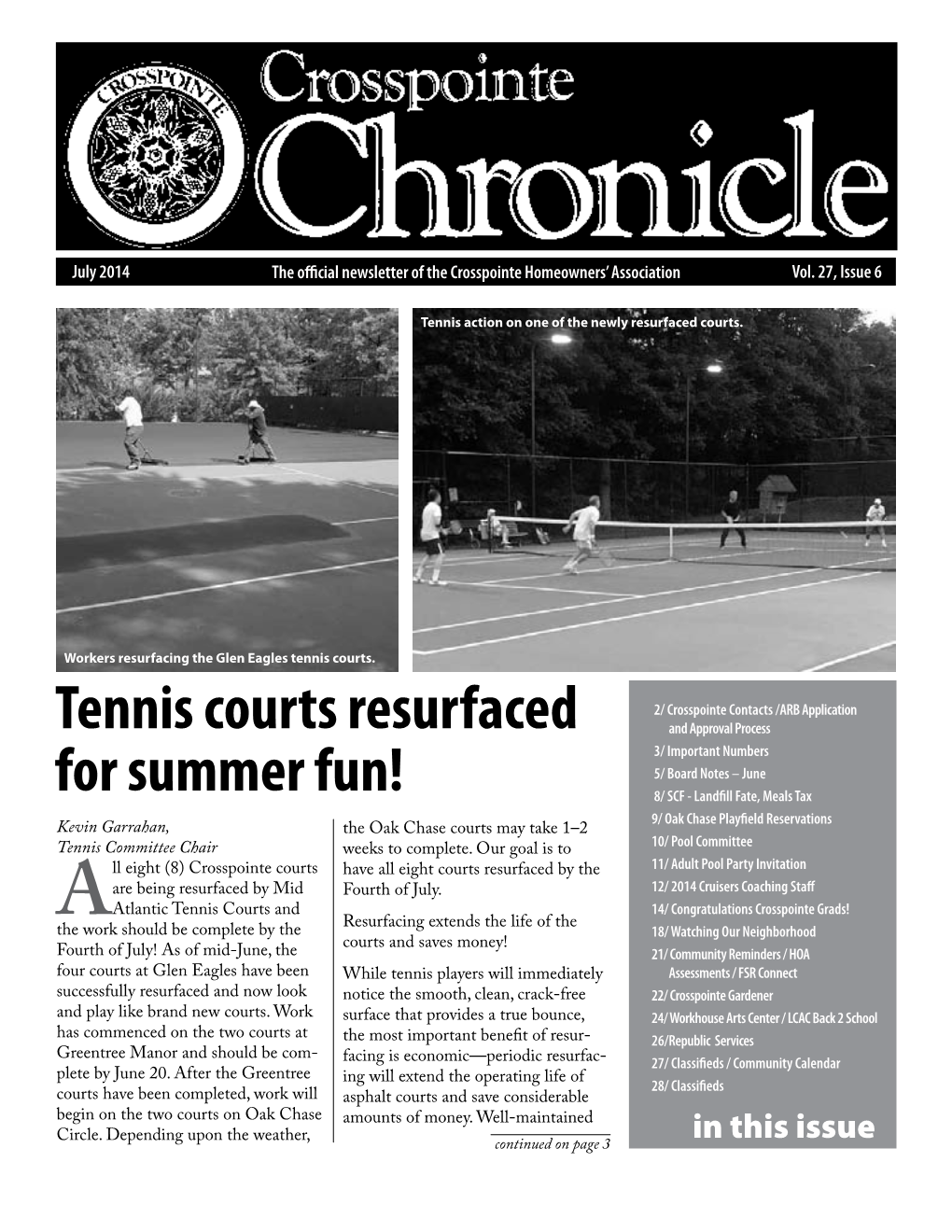 Tennis Courts Resurfaced for Summer Fun!