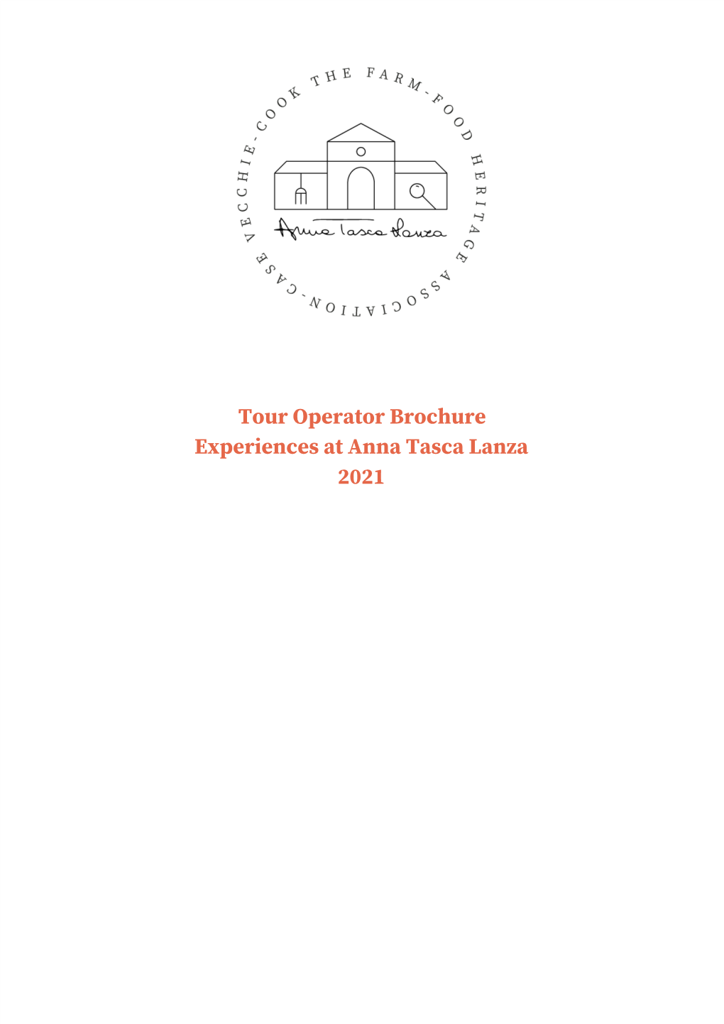 Tour Operator Brochure Experiences at Anna Tasca Lanza 2021