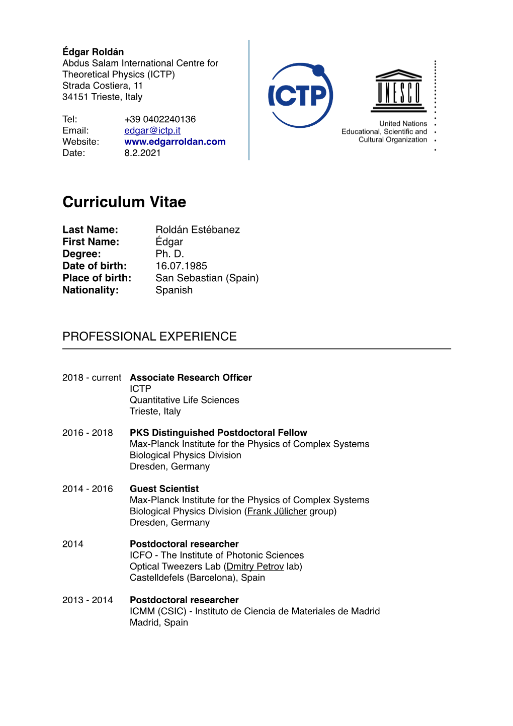 Curriculum Vitae