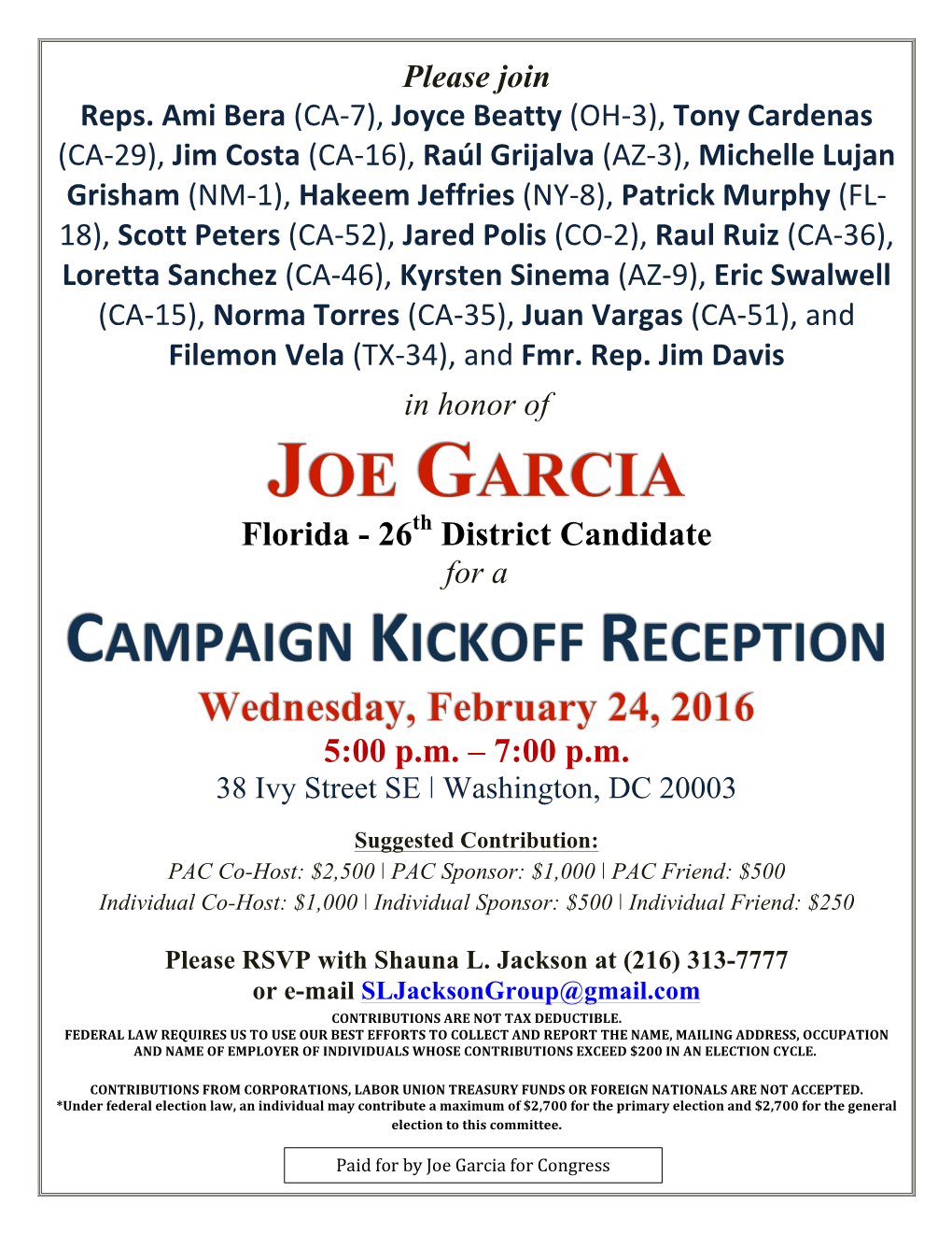 Juan Vargas (CA-51), and Filemon Vela (TX-34), and Fmr