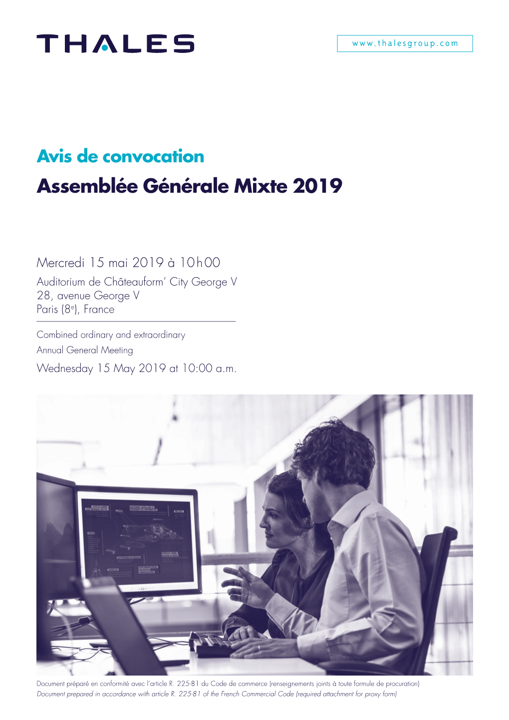 Assemblée Générale Mixte 2019