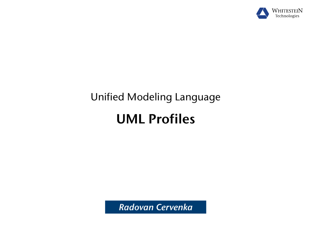 UML Profiles