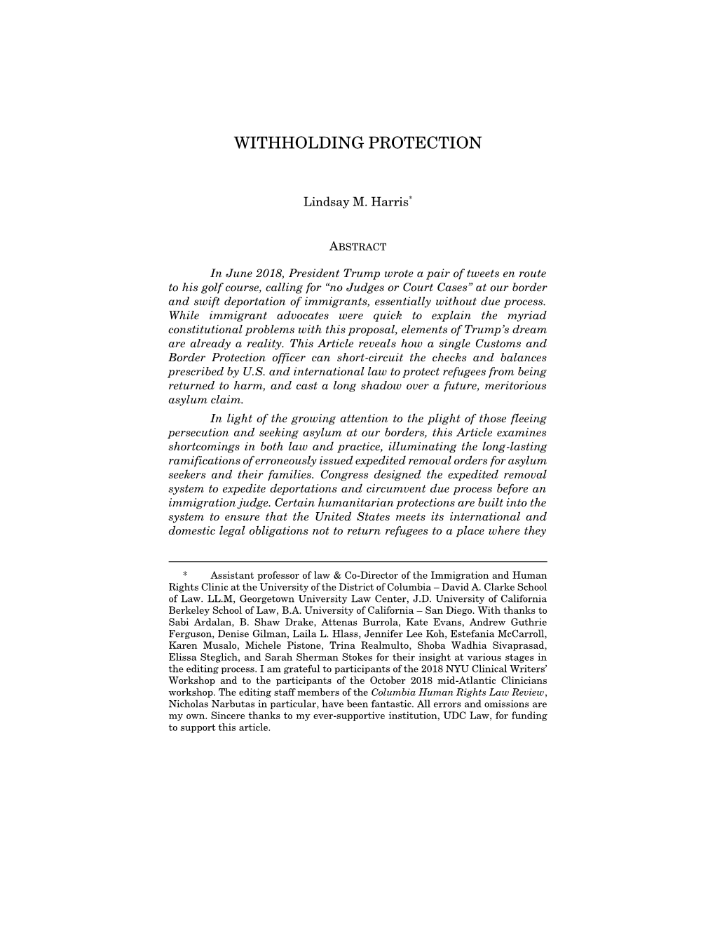 Withholding Protection