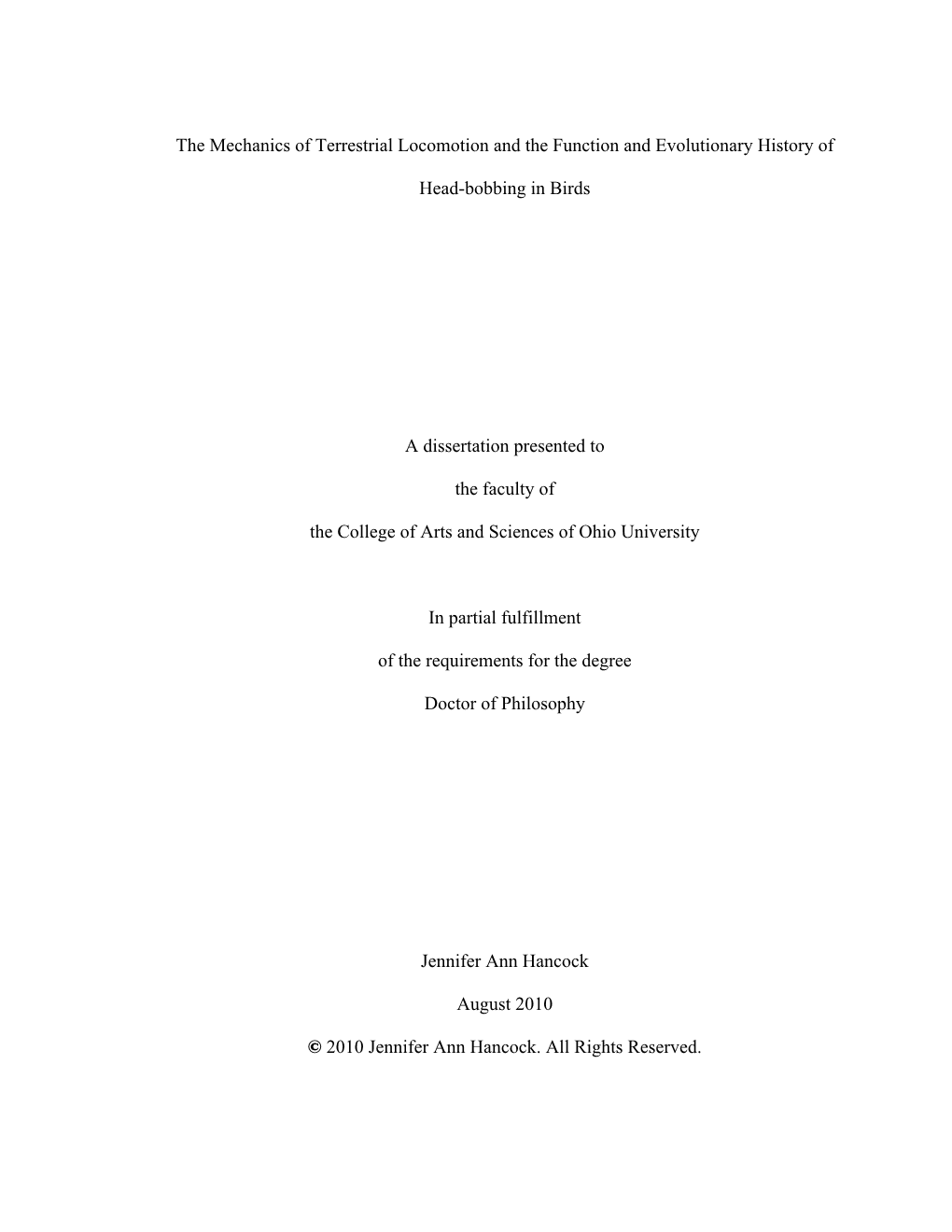 The Mechanics of Terrestrial Locomotion and the Function and Evolutionary History Of