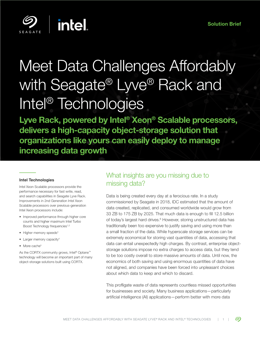 Meet Data Challenges Affordably with Seagate® Lyve® Rack and Intel