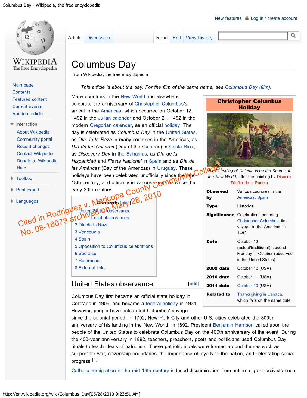 Columbus Day - Wikipedia, the Free Encyclopedia