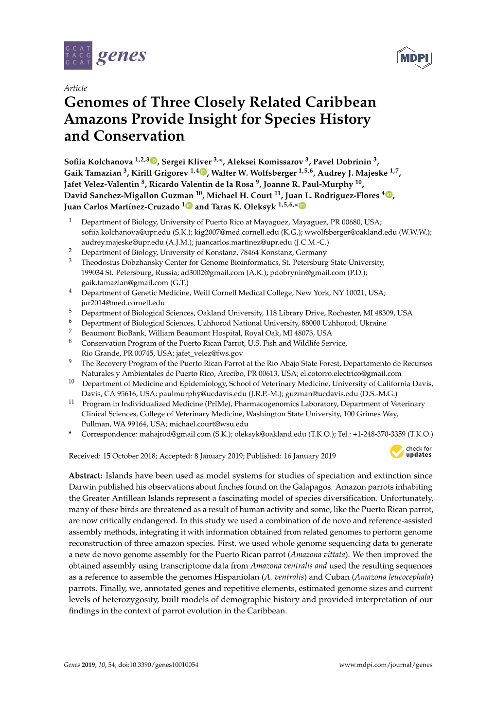 Genomes of Three Closely Related Caribbean Amazons Provide Insight for Species History and Conservation