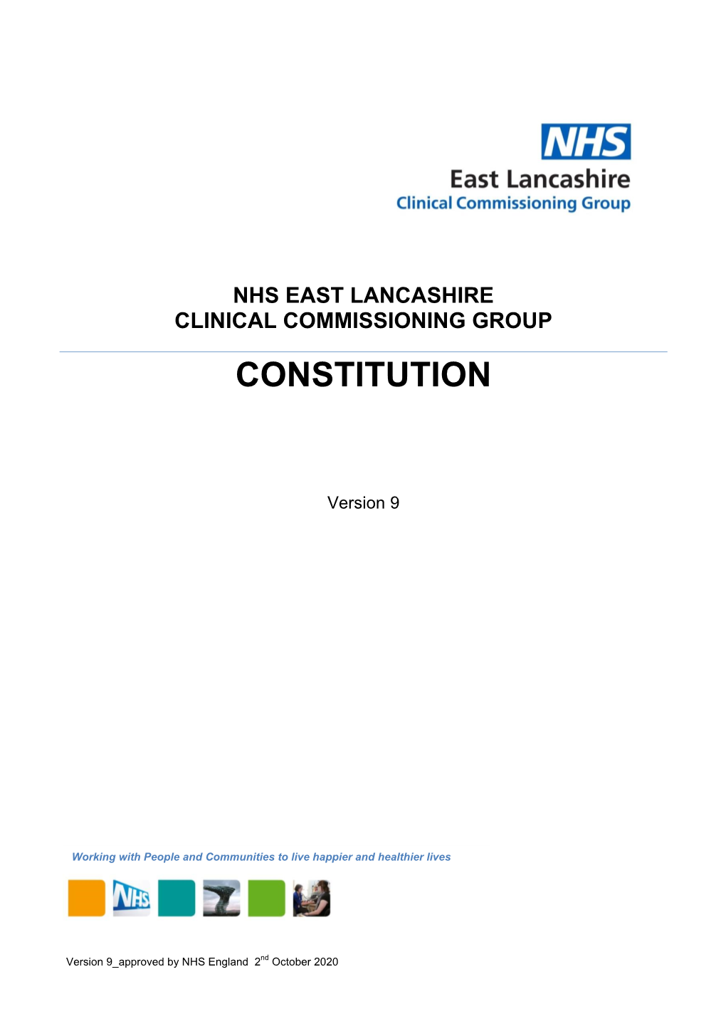Nhs East Lancashire Clinical Commissioning Group Constitution