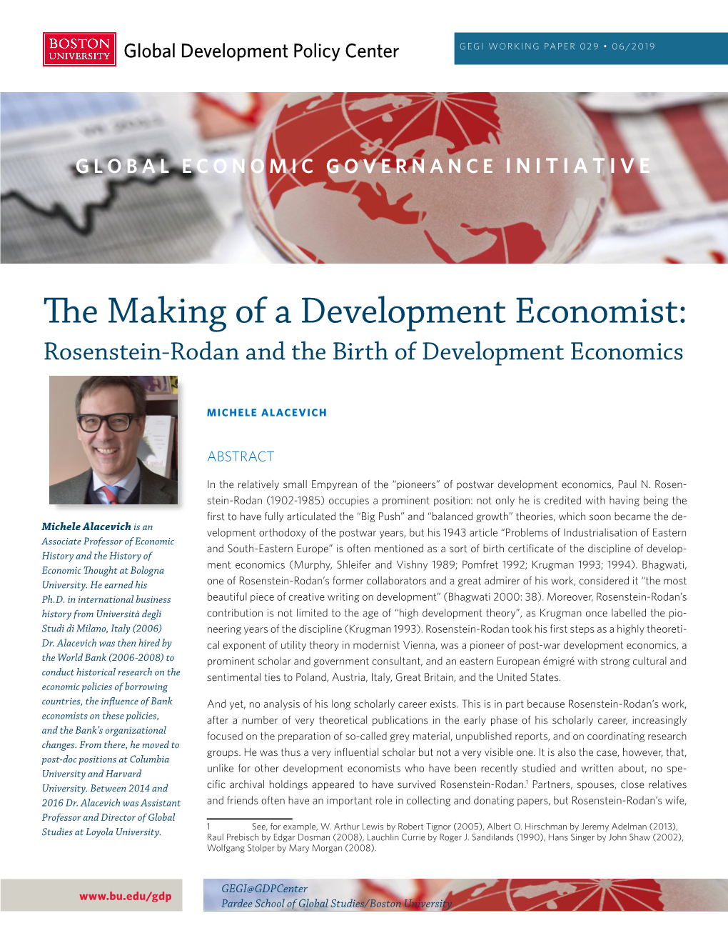 The Making of a Development Economist: Rosenstein-Rodan and the Birth of Development Economics