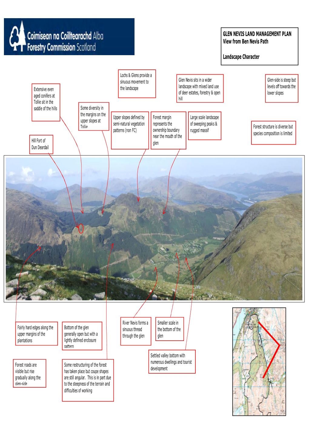 GLEN NEVIS LAND MANAGEMENT PLAN View from Ben Nevis Path