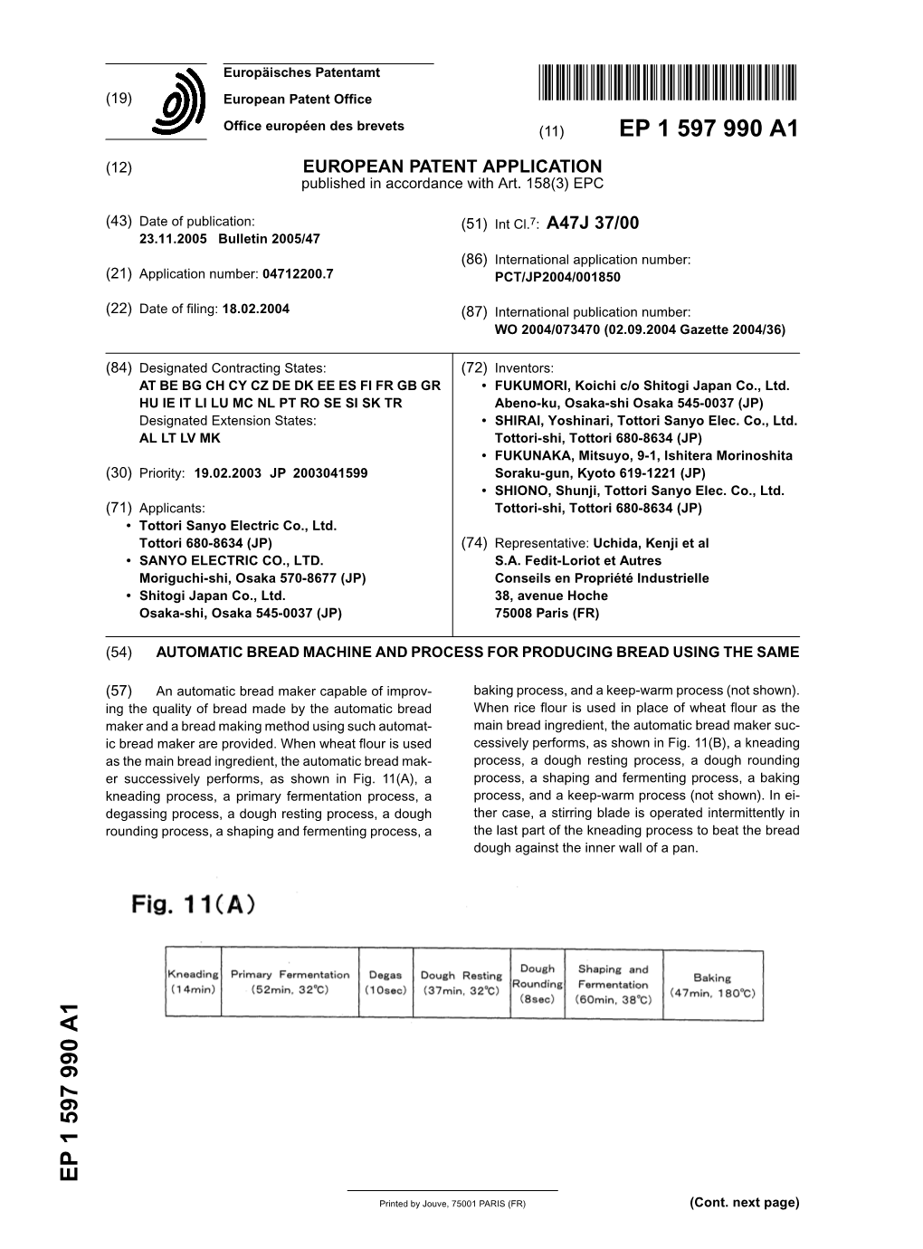 Automatic Bread Machine and Process for Producing Bread Using the Same