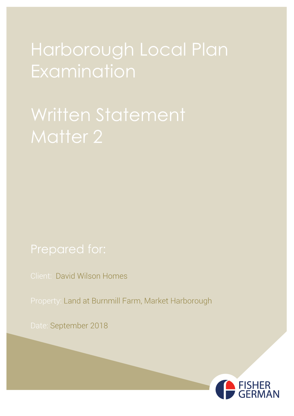 Harborough Local Plan Examination Written Statement Matter 2