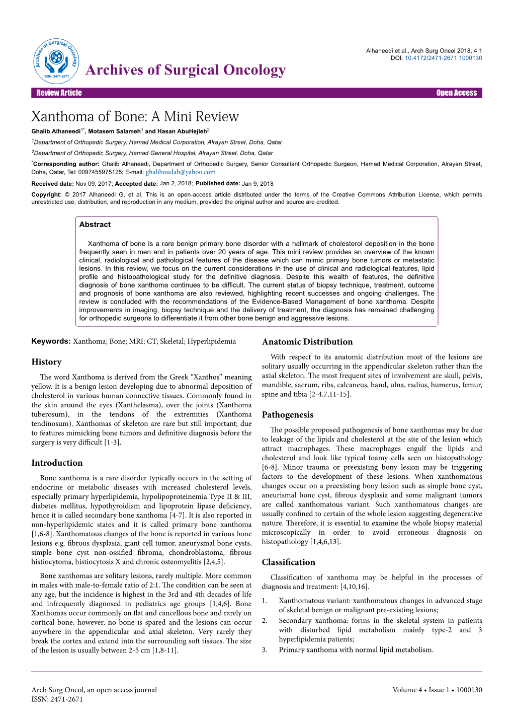 Xanthoma of Bone