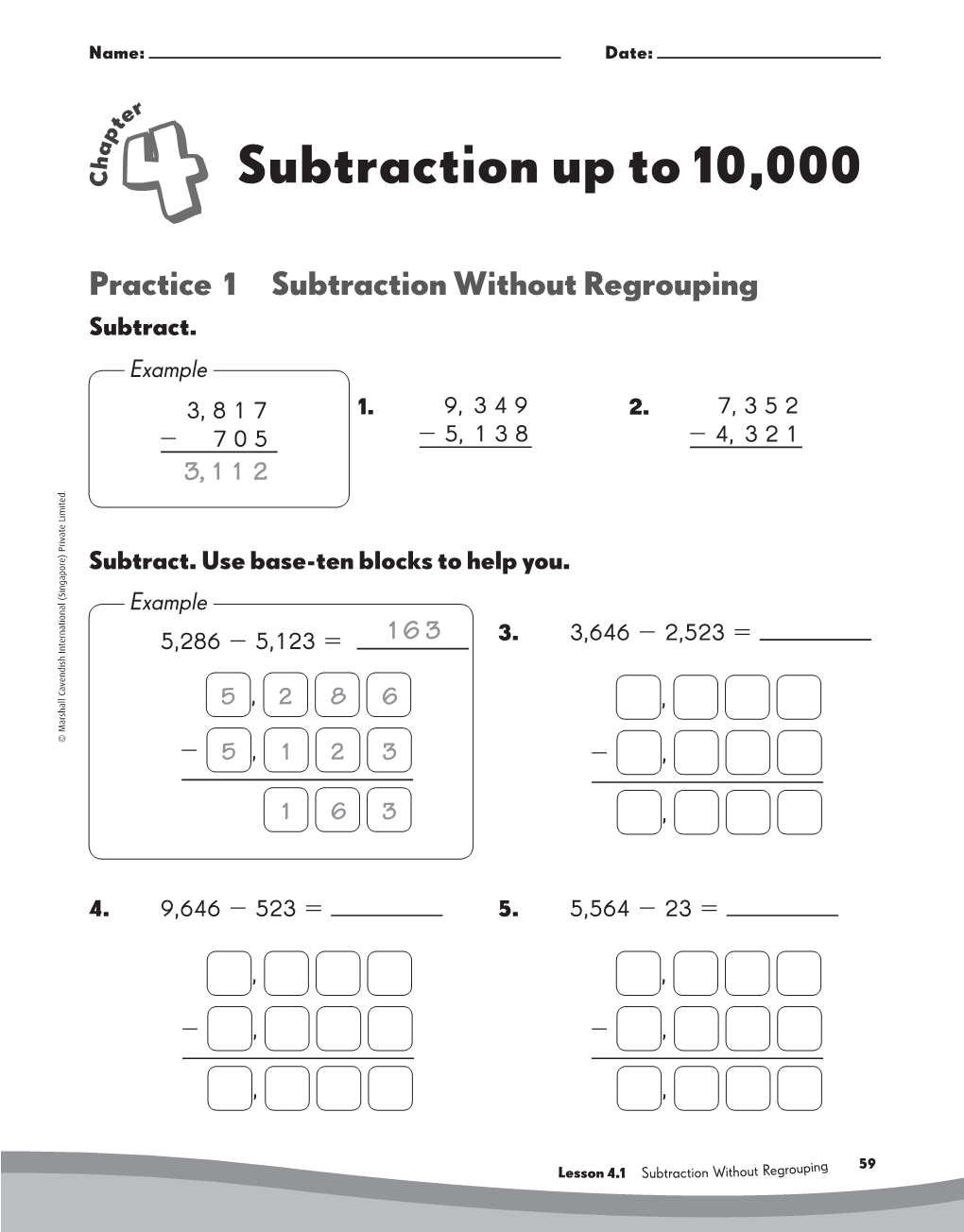 Subtraction up to 10,000