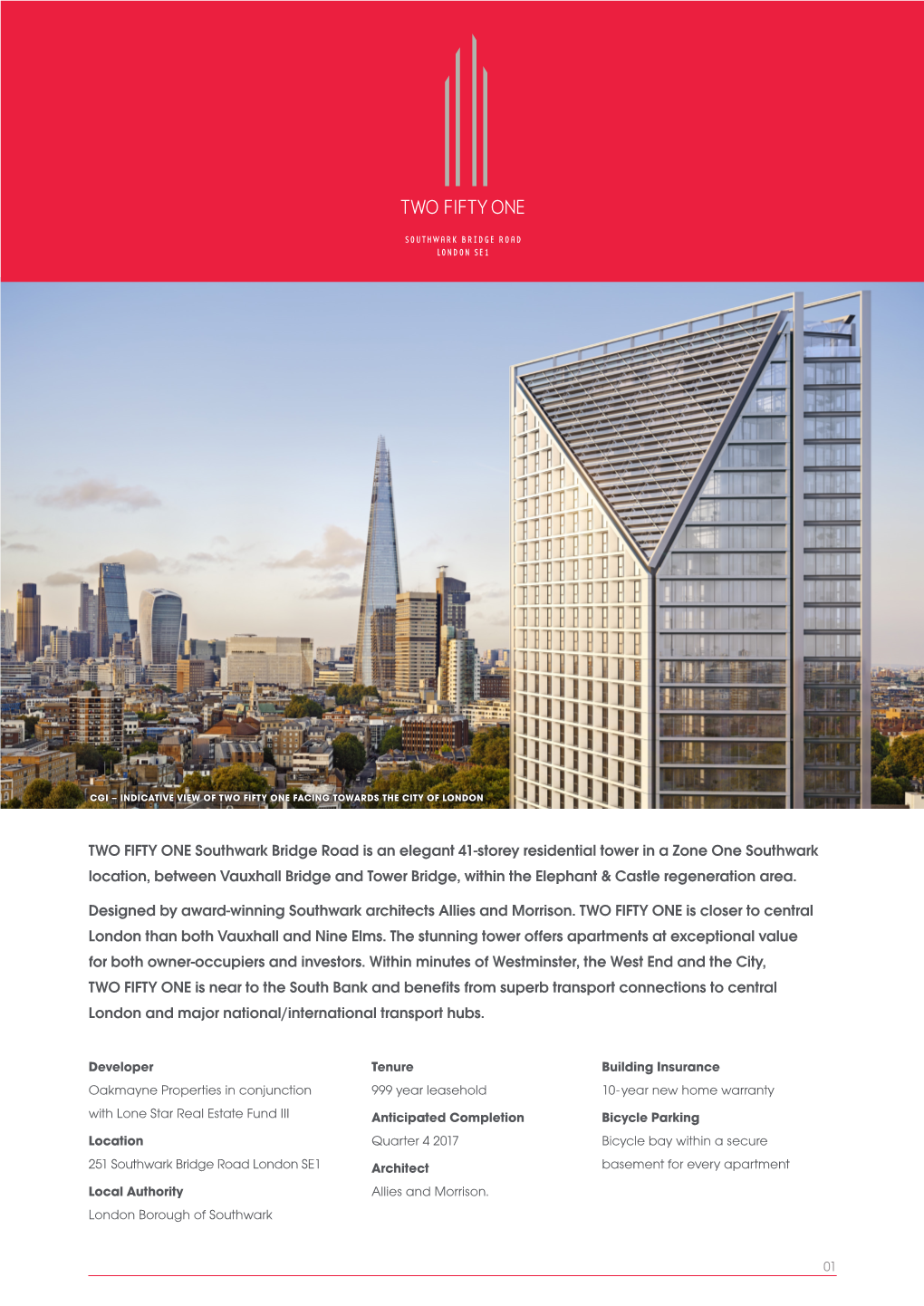 TWO FIFTY ONE Southwark Bridge Road Is an Elegant 41-Storey