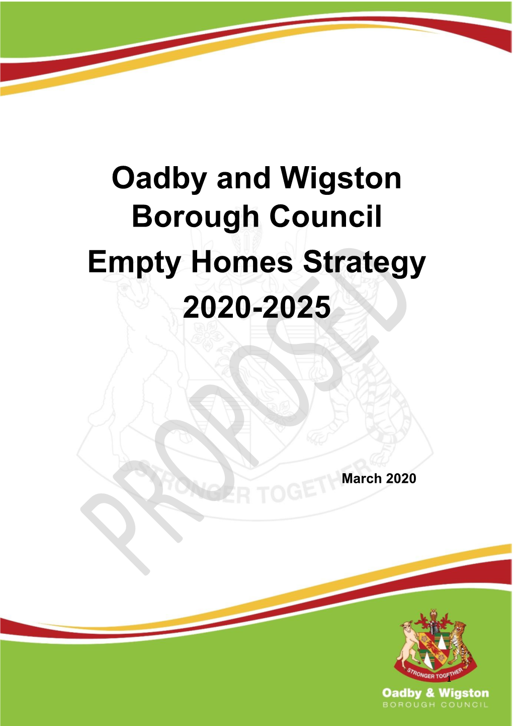 Oadby and Wigston Borough Council Empty Homes Strategy 2020-2025