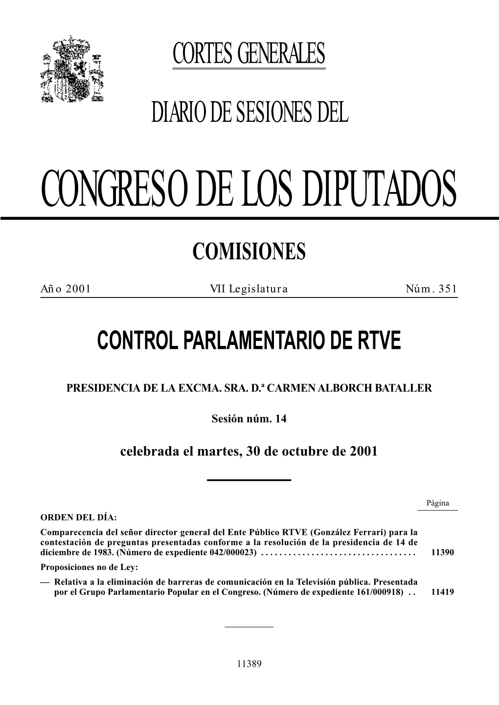 Control Parlamentario De Rtve