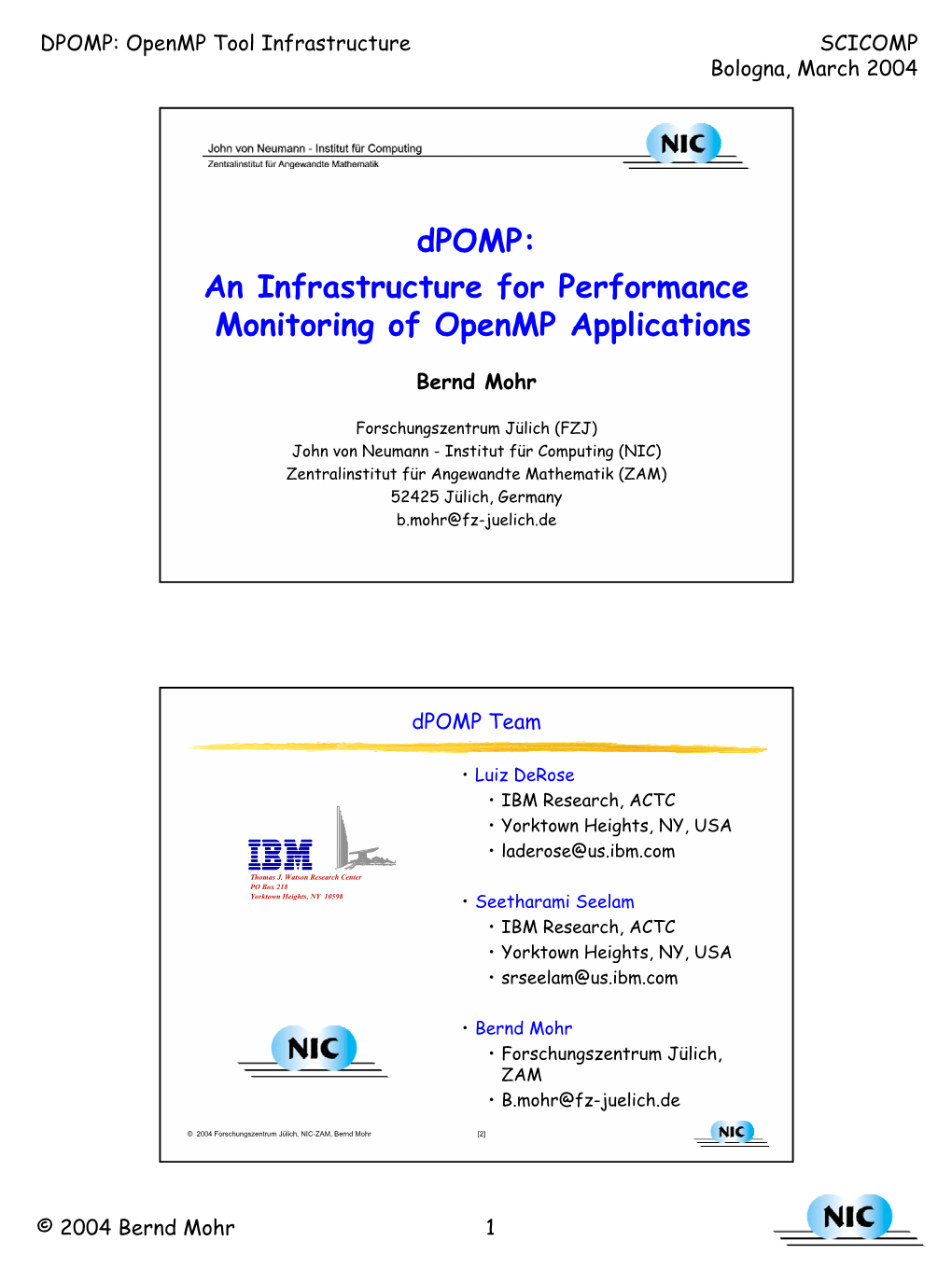 Dpomp: an Infrastructure for Performance Monitoring of Openmp Applications