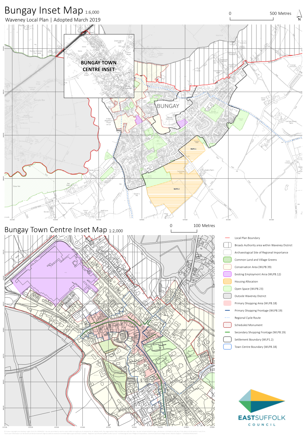 Bungay Inset Map 1:6,000 0 500 Metres Waveney Local Plan | Adopted March 2019 0 0 0 0 9 2