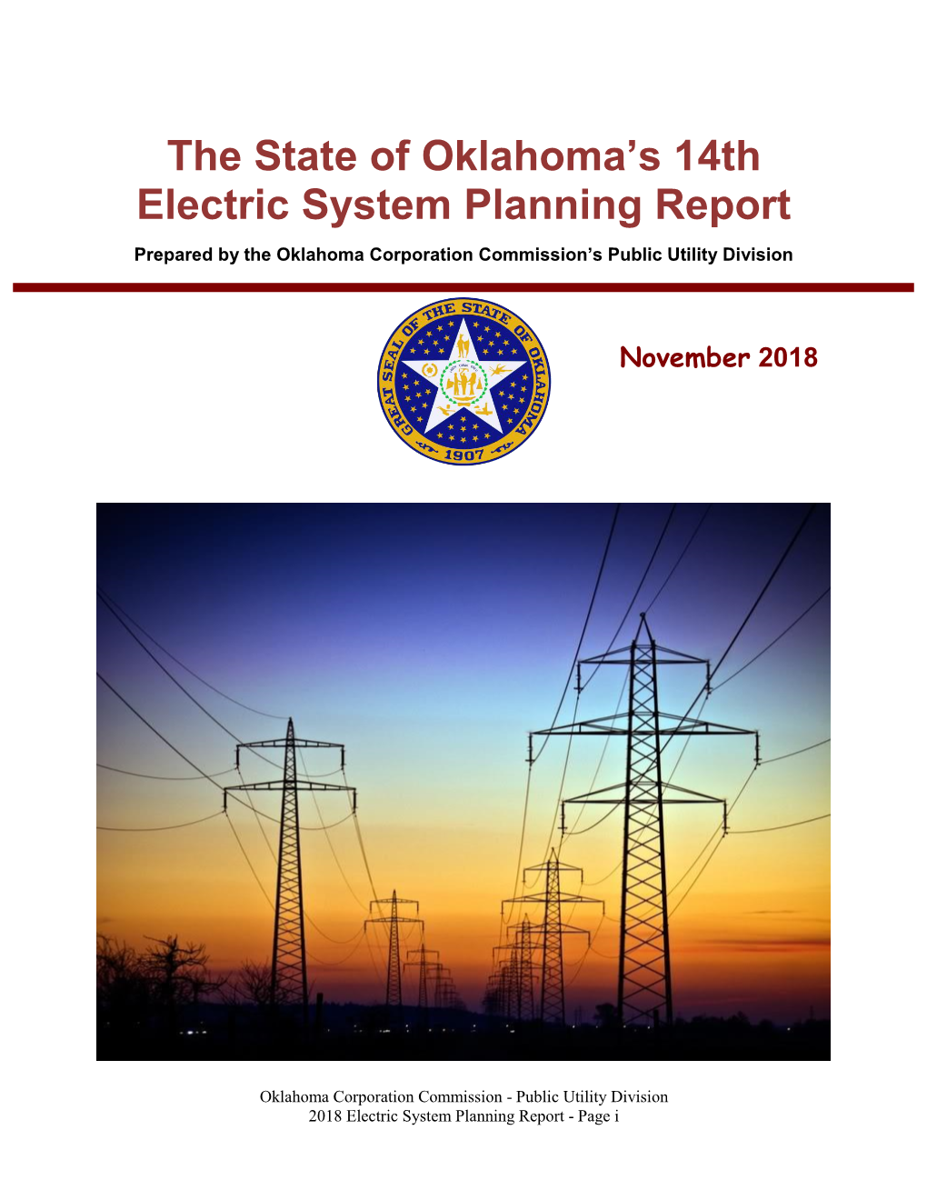 The State of Oklahoma's 14Th Electric System Planning Report
