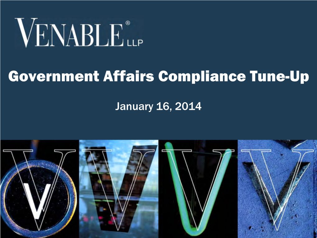 Government Affairs Compliance Tune-Up