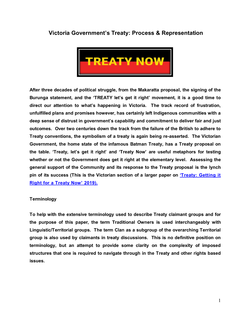 Victorian Government's Treaty
